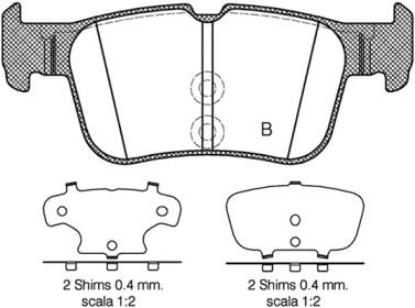 OPEN PARTS bpa155112 -  Комплект тормозных колодок, дисковый тормоз